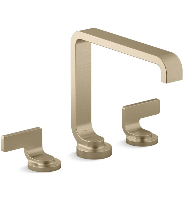 Vòi thành bồn tắm nóng lạnh màu nickel Kallista P34237-LV-SN