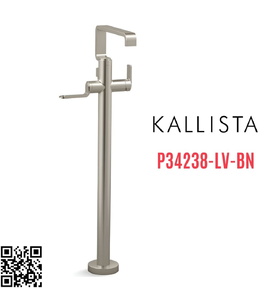 Vòi bồn tắm gắn sàn 1 lỗ nóng lạnh màu nickel Kallista P34238-LV-BN