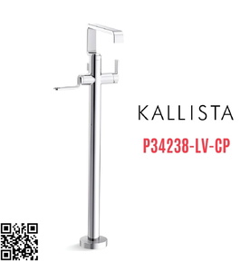 Vòi bồn tắm gắn sàn 1 lỗ nóng lạnh màu chrome Kallista P34238-LV-CP