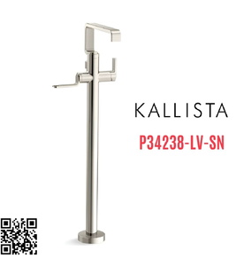 Vòi bồn tắm gắn sàn 1 lỗ nóng lạnh màu nickel Kallista P34238-LV-SN