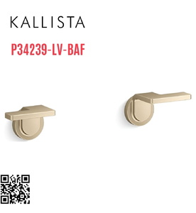 Tay cầm vòi bồn tắm âm tường màu vàng Kallista P34239-LV-BAF