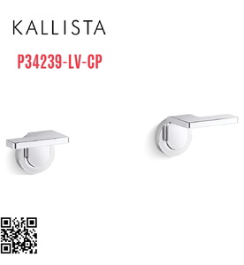Tay cầm vòi bồn tắm âm tường màu chrome Kallista P34239-LV-CP
