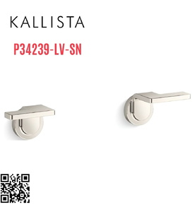 Tay cầm vòi bồn tắm âm tường màu nickel Kallista P34239-LV-SN