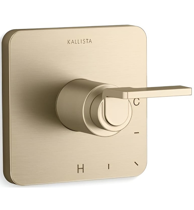 Mặt nạ điều khiển đơn sen tắm màu vàng Kallista P34241-LV-BAF