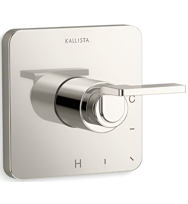 Mặt nạ điều khiển đơn sen tắm màu nickel Kallista P34241-LV-SN