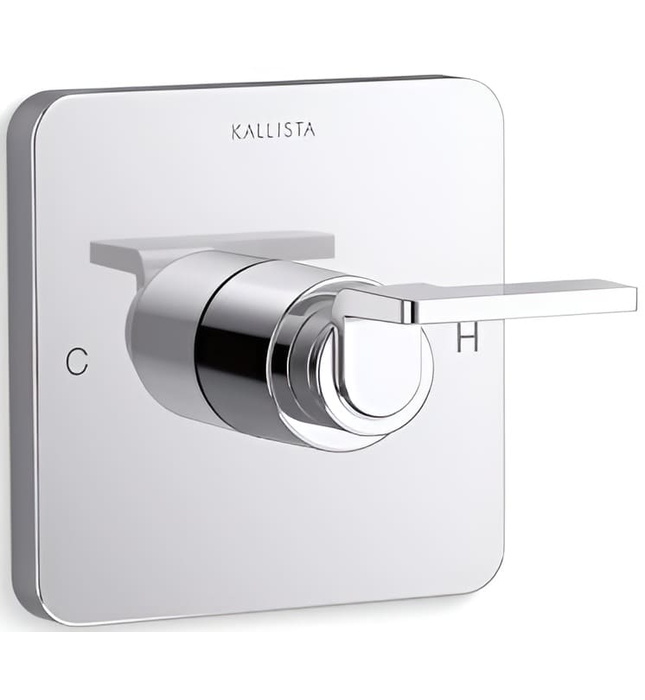 Mặt nạ điều chỉnh nhiệt độ sen tắm màu nickel Kallista P34242-LV-SN