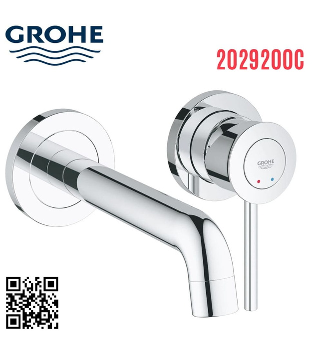 Vòi Chậu Lavabo Nóng Lạnh Âm Tường Đức Grohe 2029200C