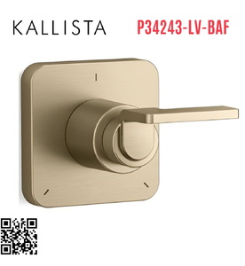 Mặt nạ chuyển đổi hướng dòng nước sen tắm màu vàng Kallista P34243-LV-BAF