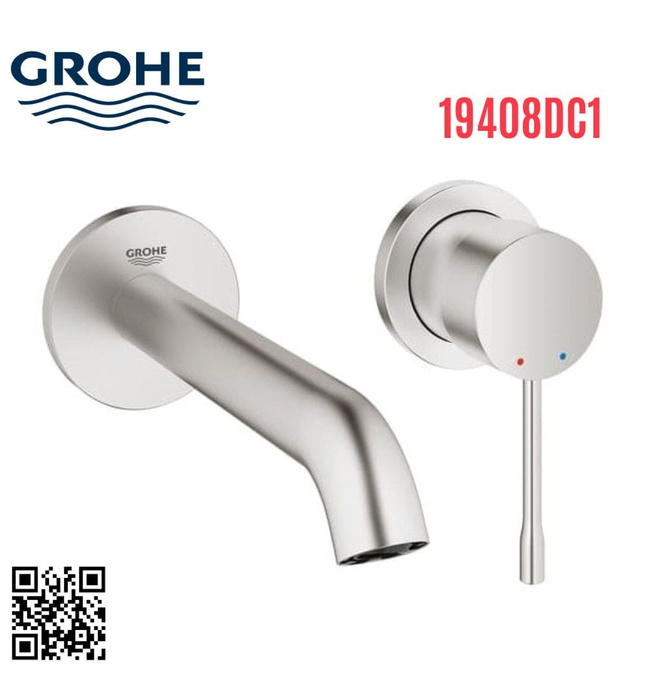 Vòi Chậu Lavabo Nóng Lạnh Âm Tường Đức Grohe 19408DC1