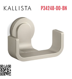 Móc treo tường đôi màu nickel Kallista P34248-00-BN