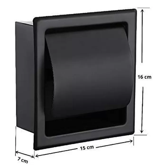 Hộp đựng giấy âm tường màu đen Miken MK-6610-B