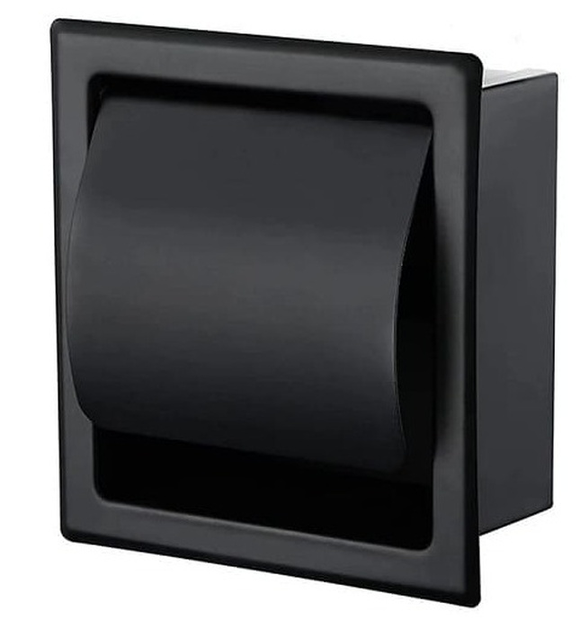 Hộp đựng giấy âm tường màu đen Miken MK-6610-B