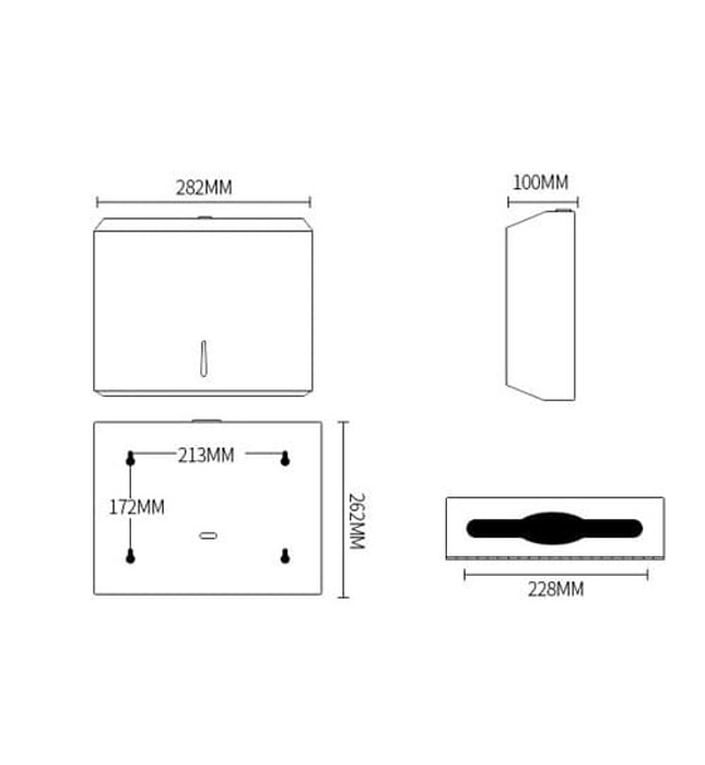 Hộp đựng giấy lau tay mạ màu đồng đỏ xước Miken MK-A724S