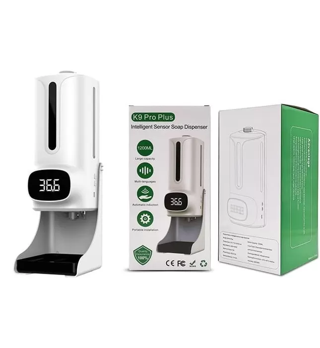 Máy xịt cồn tự động kết hợp máy đo thân nhiệt Miken MKXC-K9Pro Plus  