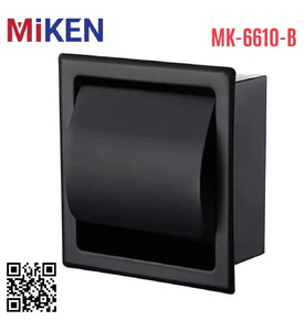Hộp đựng giấy âm tường màu đen Miken MK-6610-B