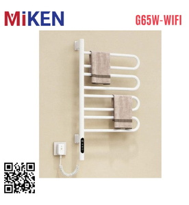 Giàn sấy khăn màu đen thông mình kết nối Wifi Miken G65W-Wifi