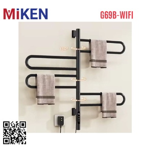 Giàn sấy khăn màu đen thông mình kết nối Wifi Miken G69B-Wifi 