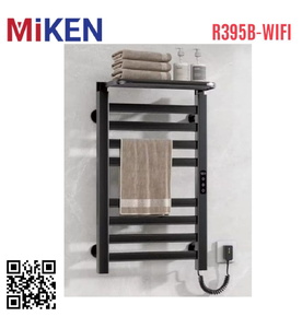 Giàn sấy khăn mặt khăn tắm màu đen Miken R395B-Wifi
