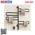 Giàn sấy khăn màu đen thông mình kết nối Wifi Miken G65B-Wifi