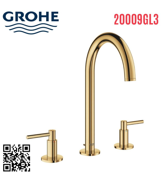 Vòi Chậu Lavabo Nóng Lạnh 3 Lỗ Đức Grohe 20009GL3