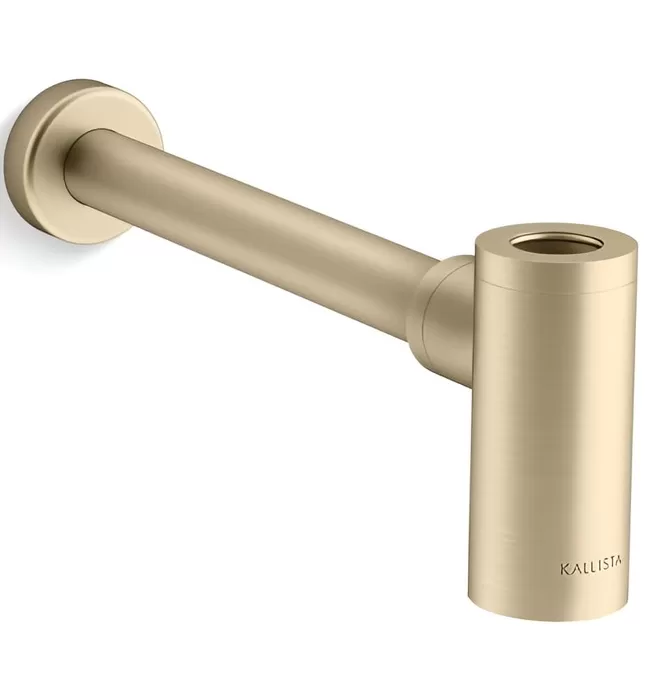 Ống thoát chữ T chậu lavabo màu vàng Kallista P21688-00-BAF
