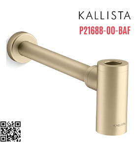 Ống thoát chữ T chậu lavabo màu vàng Kallista P21688-00-BAF