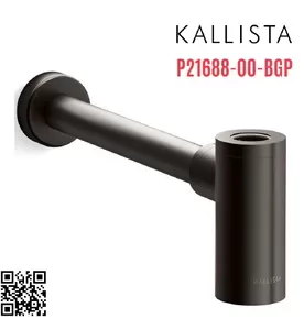 Ống thoát chữ T chậu lavabo màu đen Kallista P21688-00-BGP