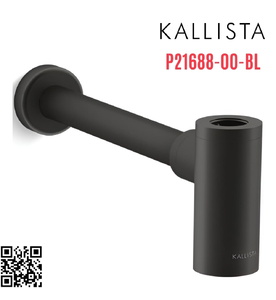 Ống thoát chữ T chậu lavabo màu đen Kallista P21688-00-BL