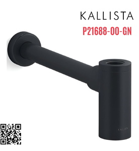 Ống thoát chữ T chậu lavabo màu xanh đen Kallista P21688-00-GN