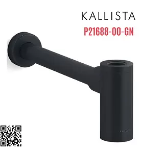 Ống thoát chữ T chậu lavabo màu xám đen Kallista P21688-00-GN