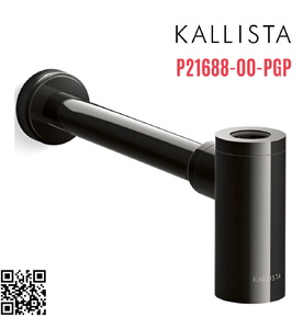 Ống thoát chữ T chậu lavabo màu đen Kallista P21688-00-PGP