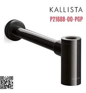 Ống thoát chữ T chậu lavabo màu đen Kallista P21688-00-PGP