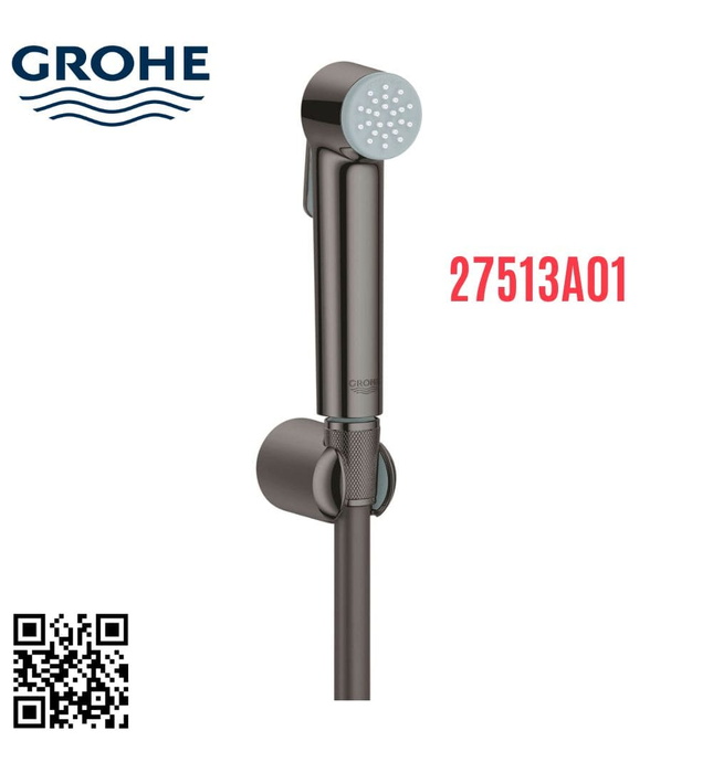 Vòi xịt vệ sinh nhập khẩu màu xám đen Grohe 27513A01
