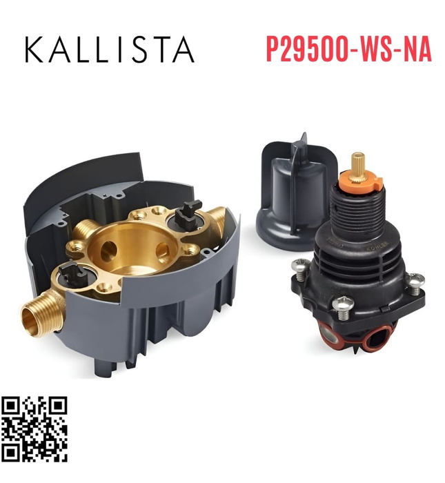 Van chỉnh nhiệt tích hợp điều khiển lưu lượng và dừng Kallista P29500-WS-NA