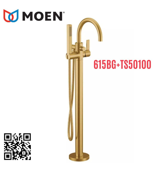 Bộ Sen Xả Bồn Tắm Đặt Sàn Moen 615BG+TS50100