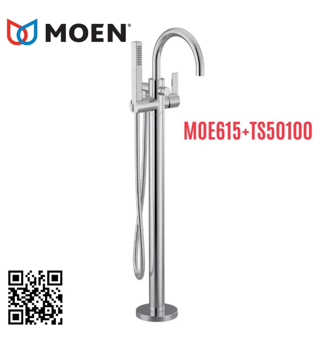 Bộ Sen Xả Bồn Tắm Đặt Sàn Moen MOE615+TS50100