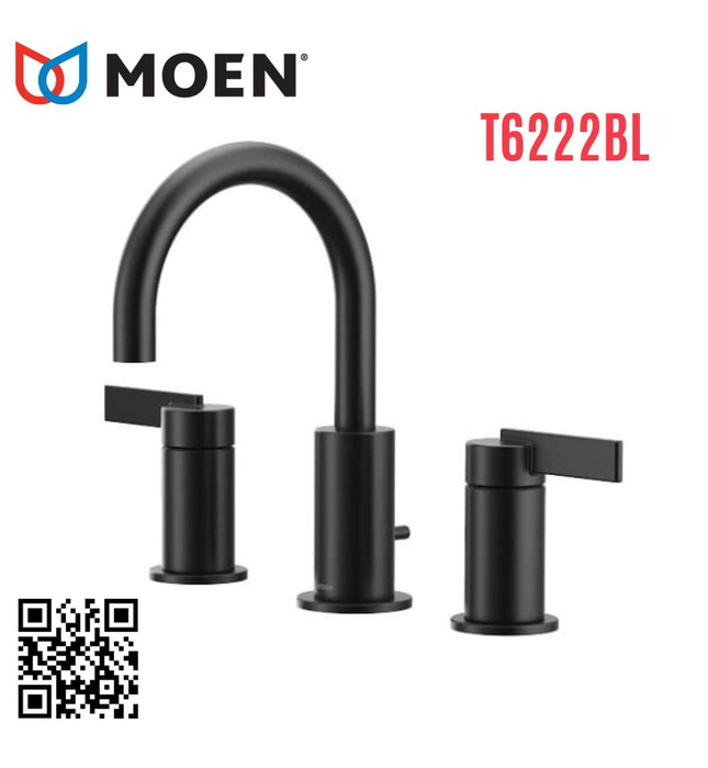 Bộ Sen Xả Bồn Tắm Gắn Bồn Màu Đen Moen T6222BL