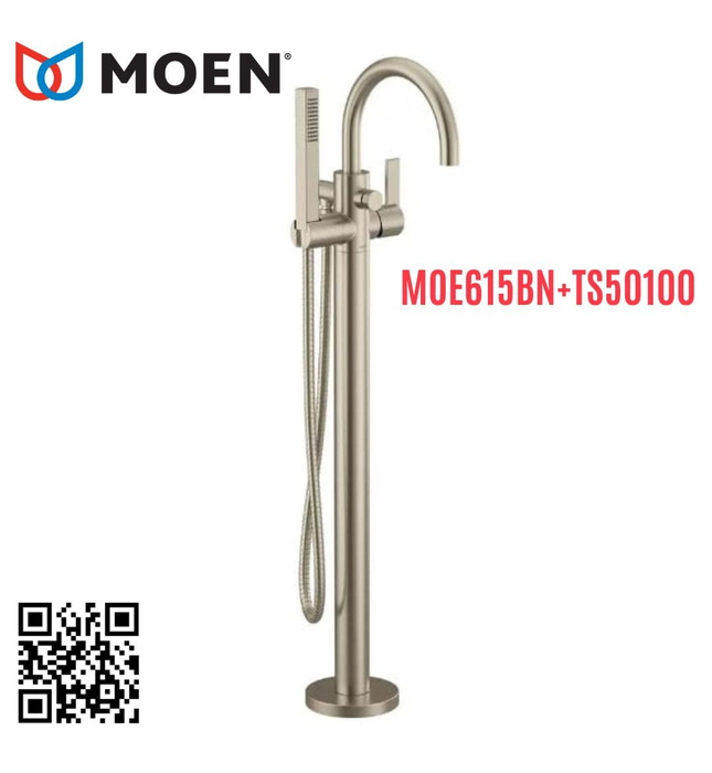 Bộ Sen Xả Bồn Tắm Đặt Sàn Moen MOE615BN+TS50100 