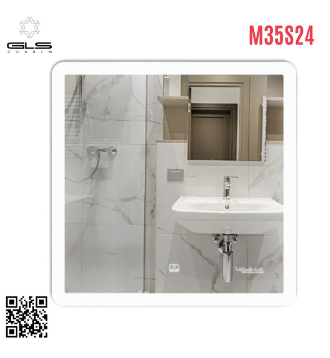 Gương Led Ánh Sáng Ngoài GLS M35S24 (60 x 60 cm)