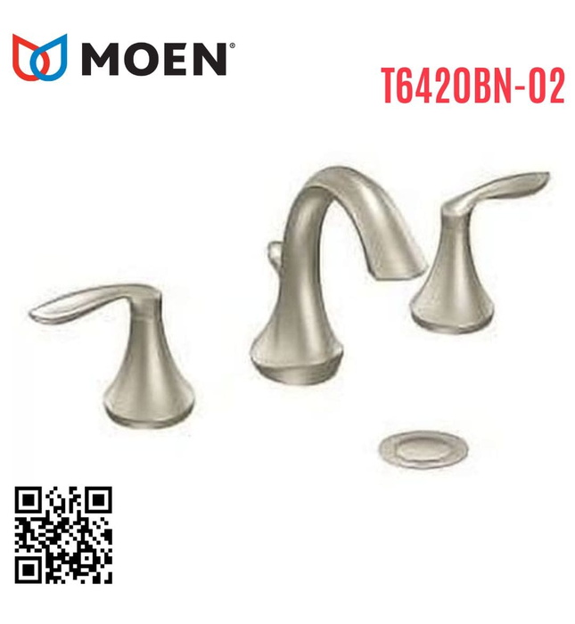 Vòi chậu lavabo 3 Lỗ Moen T6420BN-02