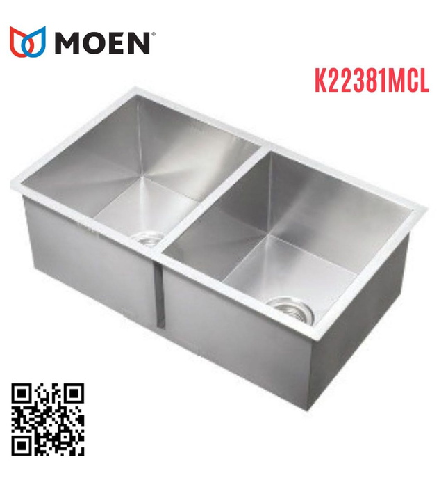 Chậu rửa bát 2 hố Moen K22381MCL