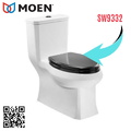 Nắp bàn cầu nhựa rơi êm màu đen Moen SW9332
