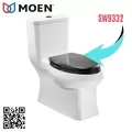 Nắp bàn cầu nhựa rơi êm màu đen Moen SW9332