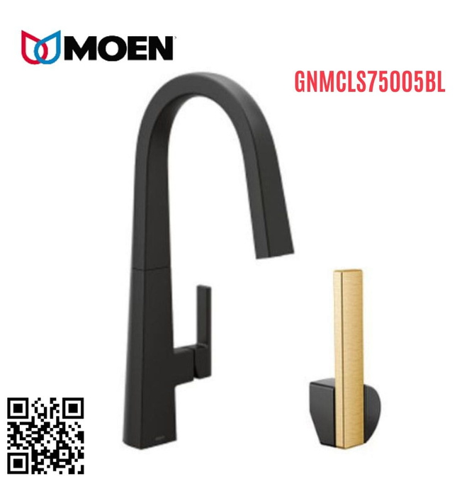 Vòi rửa bát màu đen Moen GNMCLS75005BL