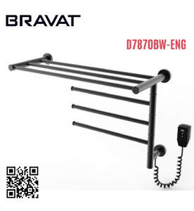 Giàn sấy khăn màu đen Bravat D7870BW-ENG