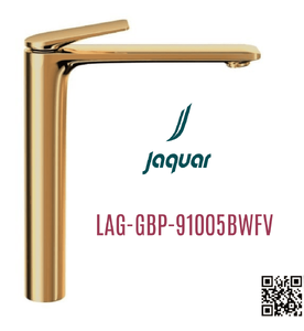 Vòi chậu rửa mặt nóng lạnh màu vàng Ấn Độ Jaquar LAG-GBP-91005BWFV