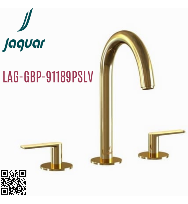 Vòi rửa mặt lavabo màu vàng 3 chân Ấn Độ Jaquar LAG-GBP-91189PSLV