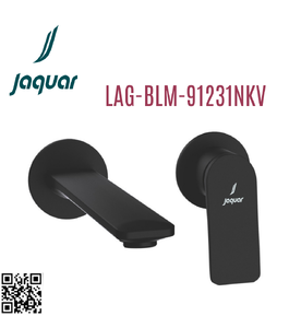 Vòi rửa mặt âm tường 2 chân màu đen JAQUAR Ấn Độ LAG-BLM-91231NKV