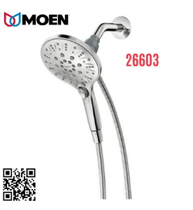 Bát sen tắm cầm tay kèm gác và dây Moen 26603