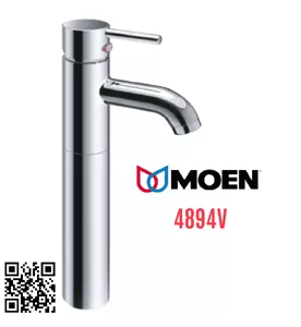 Vòi Lavabo Cổ Cao 1 Lỗ Nóng Lạnh Moen 4894V
